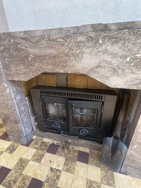 kachel inbouw, Maison & Meubles, Poêles, Enlèvement, Utilisé, Encastré
