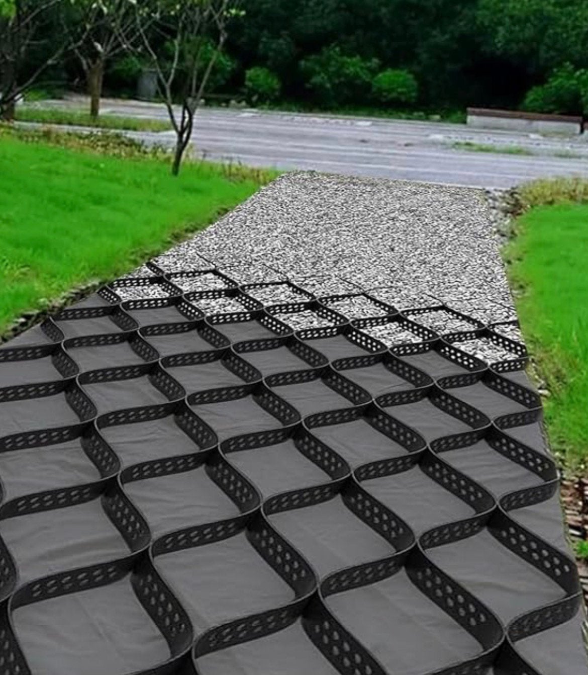 Grindmatten 520x270 nieuw nog in verpakking, Tuin en Terras, Ophalen of Verzenden, Nieuw, Zwart, Grind