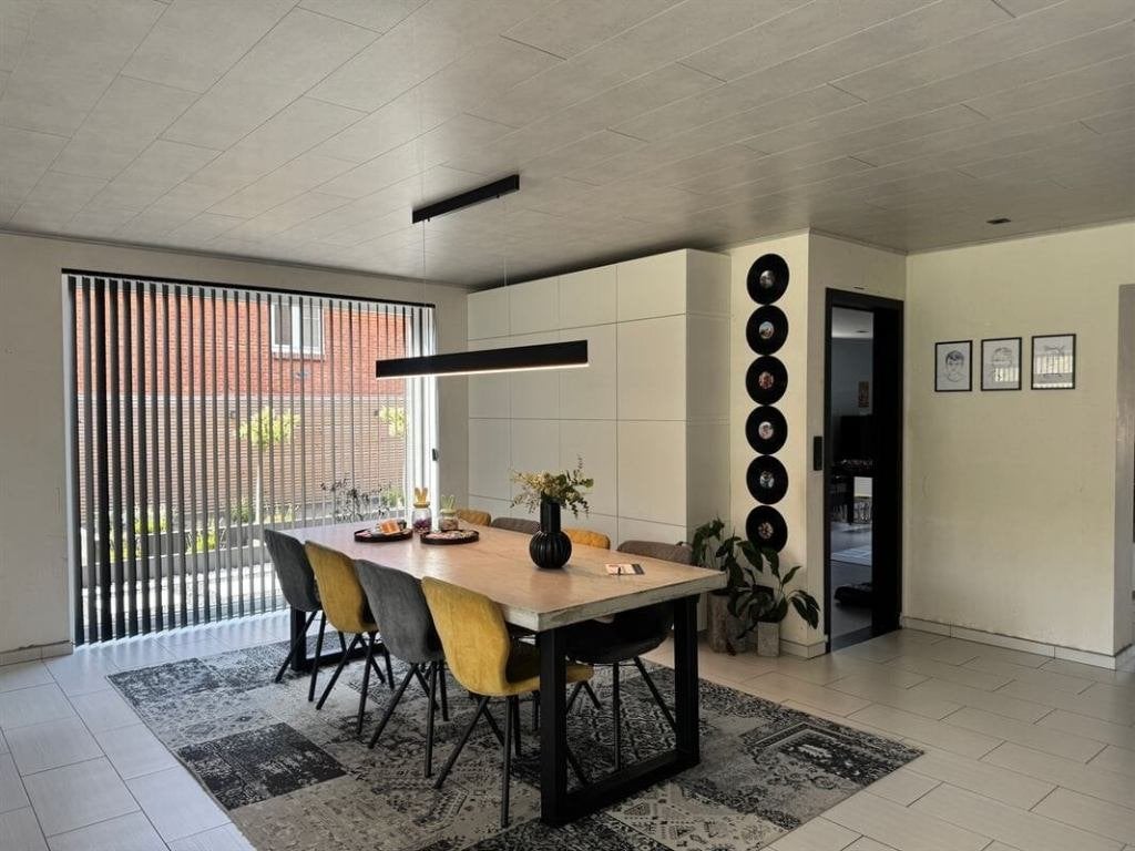 Industriële eettafel - betonlook - Weg voor goed bod, Huis en Inrichting, Tafels | Eettafels, Gebruikt, 50 tot 100 cm, 200 cm of meer
