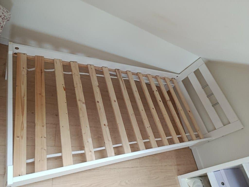 Eenpersoonsbed, Ophalen, 90 cm, Eenpersoons, Wit