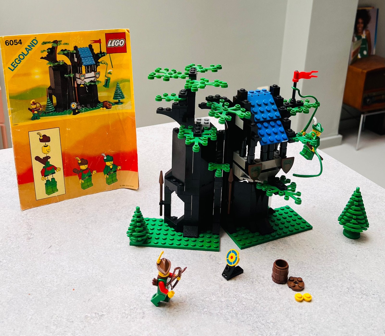 LEGO 6054 Forestmen’s Hideout (1988) – inclusief instructies, Kinderen en Baby's, Speelgoed | Duplo en Lego, Lego, Ophalen of Verzenden