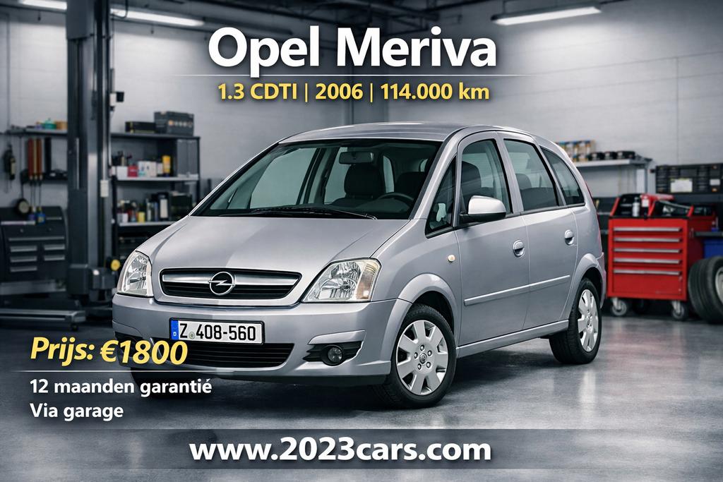 Opel Meriva 1.3 CDTI – 2006 – Slechts 114.000 km, Auto's, 135 g/km, 4 cilinders, Elektrische ramen, Bedrijf