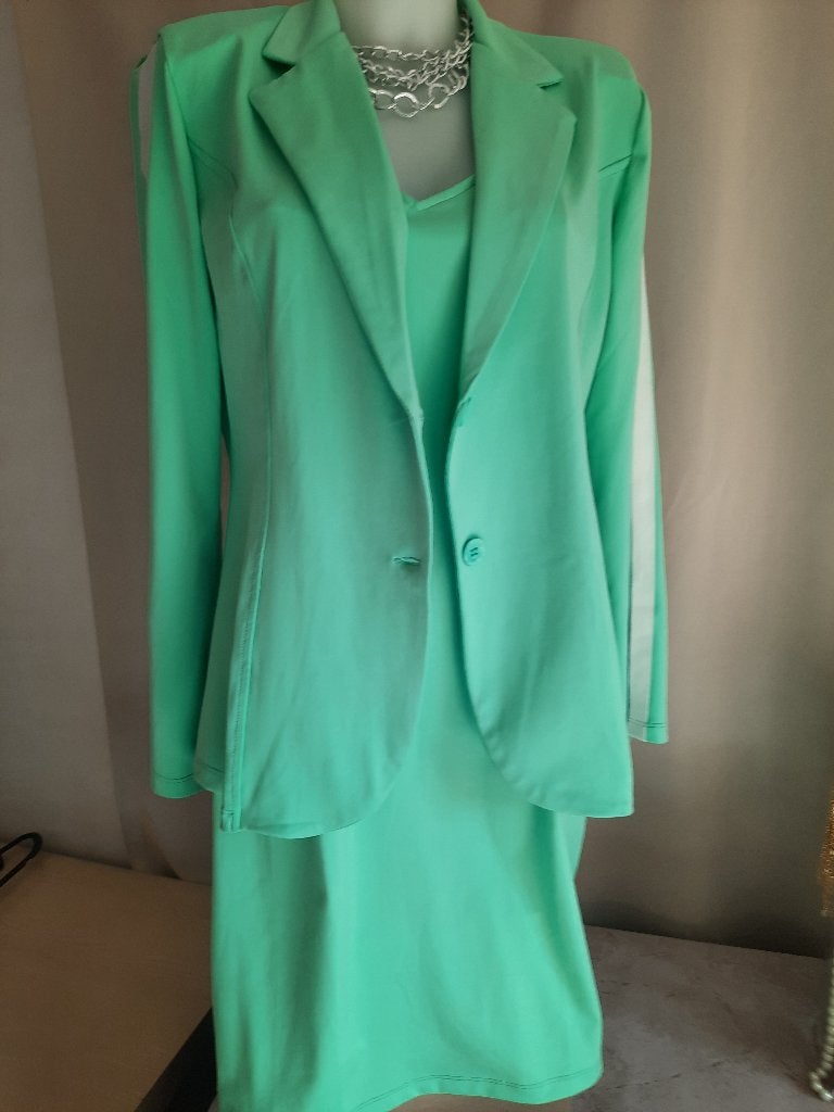 Ensemble jurk en jasje, Kleding | Dames, Jasjes, Kostuums en Pakken, Kostuum of Pak, Angelle Milan, Maat 42/44 (L), Nieuw