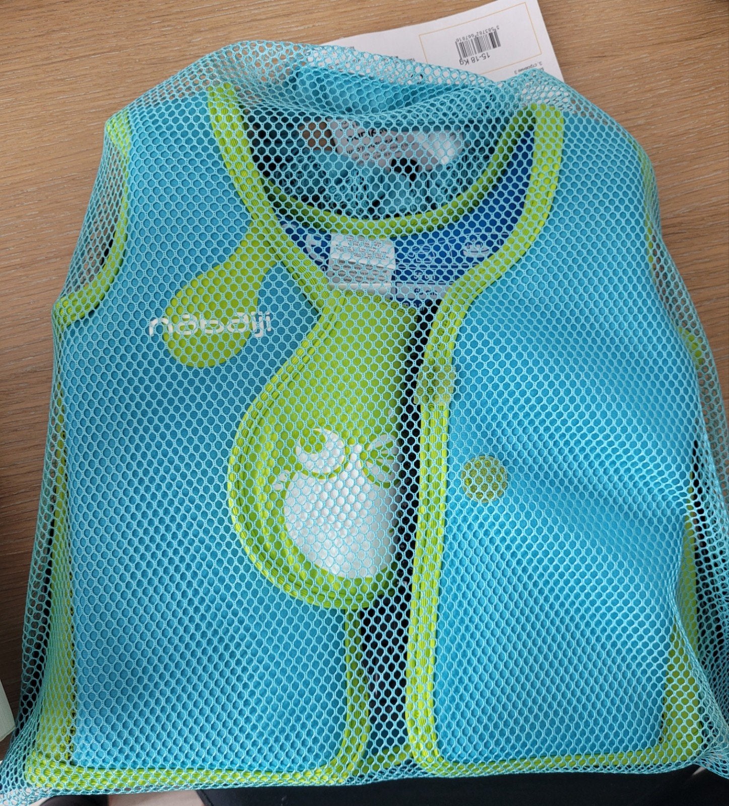 Gilet de sauvetage en mousse piur 15-18kg, Enlèvement