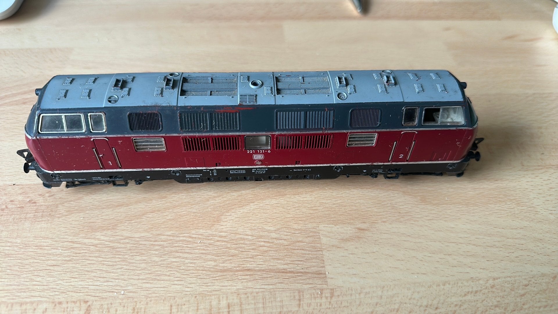 Diesellocomotief 221 DB Fleischmann, Hobby en Vrije tijd, Modeltreinen | H0, Ophalen, Fleischmann, Analoog, Gelijkstroom