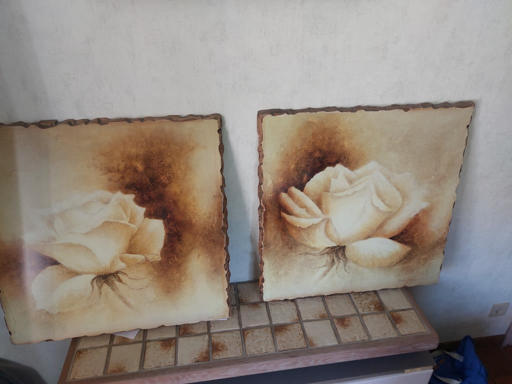 Schilderij rozen 70/70, Ophalen, Schilderij