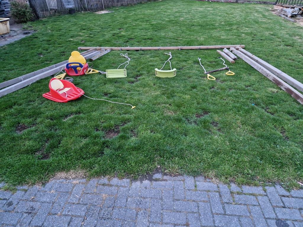 Schommel met toebehoren, Enfants & Bébés, Jouets | Extérieur | Aires de jeux, Enlèvement, Utilisé, Balançoire