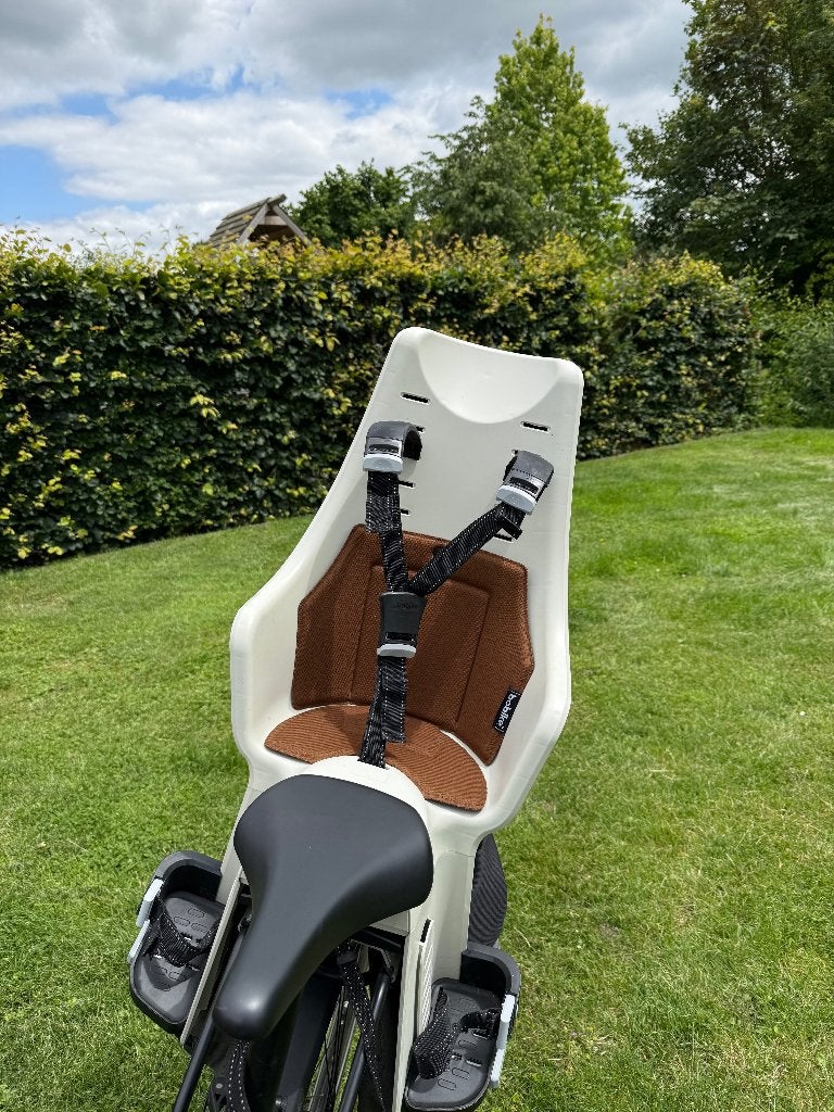 Bobike Exclusive Maxi Plus fietsstoel (met 2 framedragers), Ophalen, Achterzitje, 9 t/m 18 kg, Zo goed als nieuw