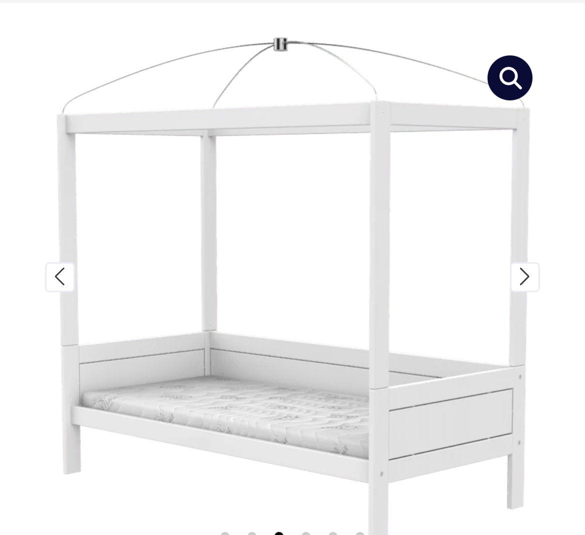 Hemelbed LIFETIME, Ophalen, 85 tot 100 cm, Gebruikt, Matras