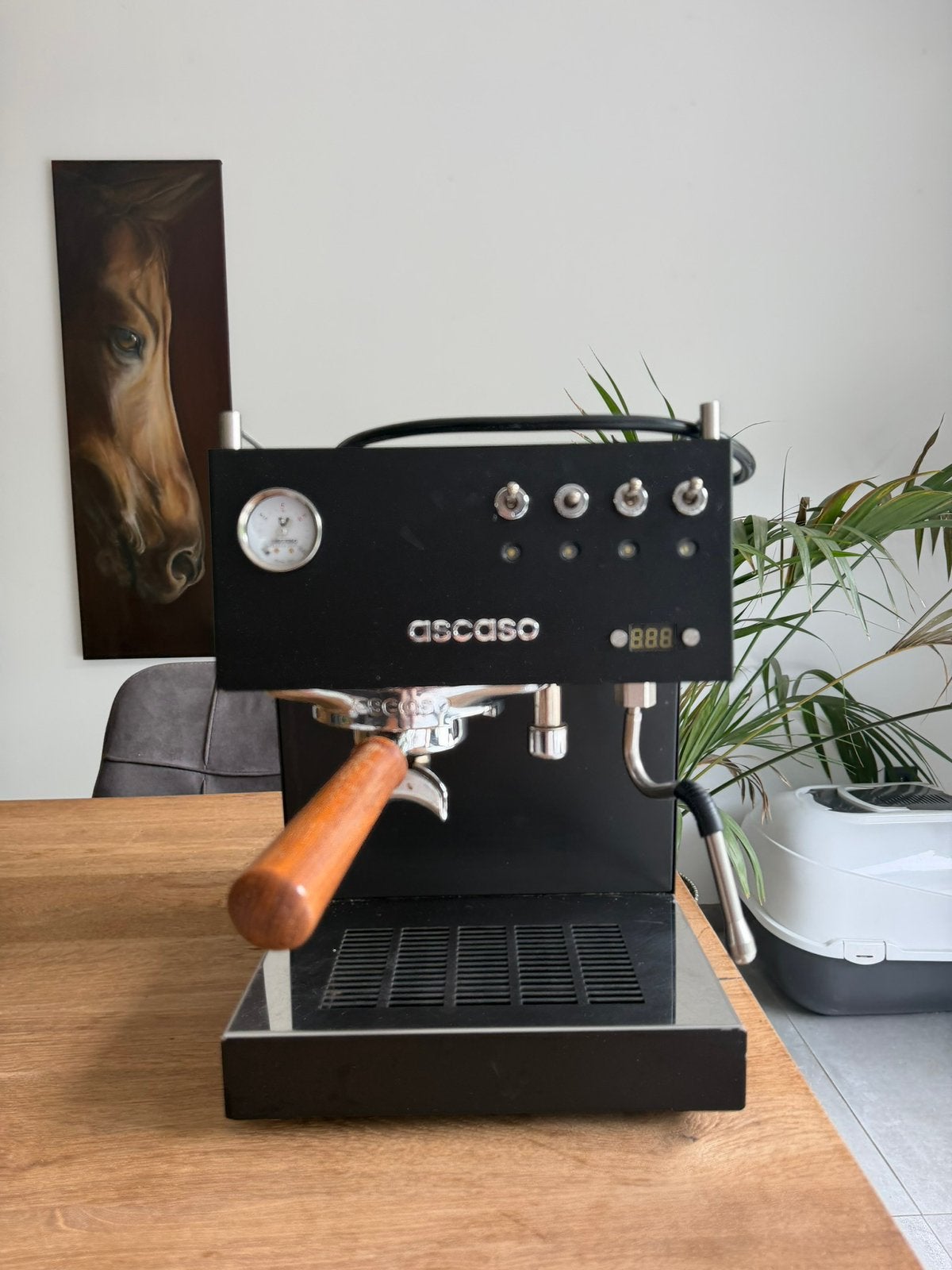 Ascaso Duo Steel, Ophalen, Zo goed als nieuw, Espresso apparaat, Afneembaar waterreservoir