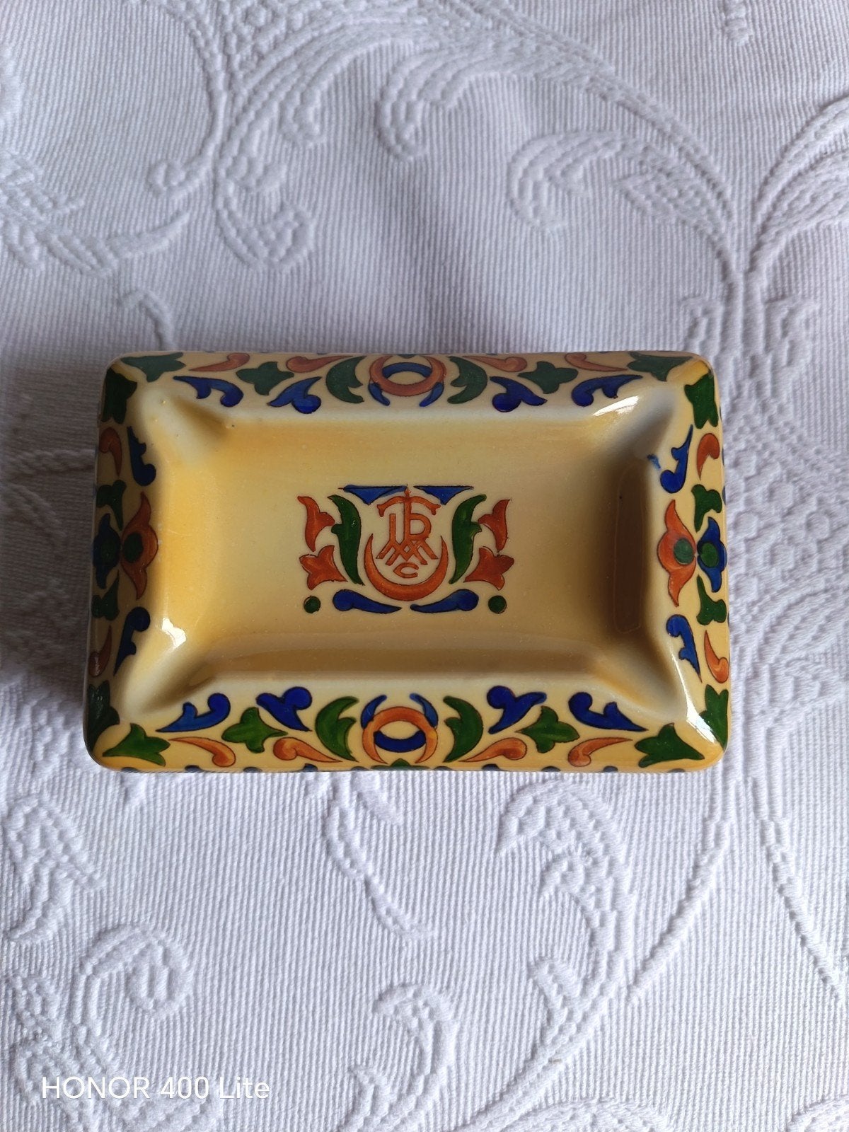 Boîte cendrier porcelaine Art déco Turmac 1920, Enlèvement ou Envoi