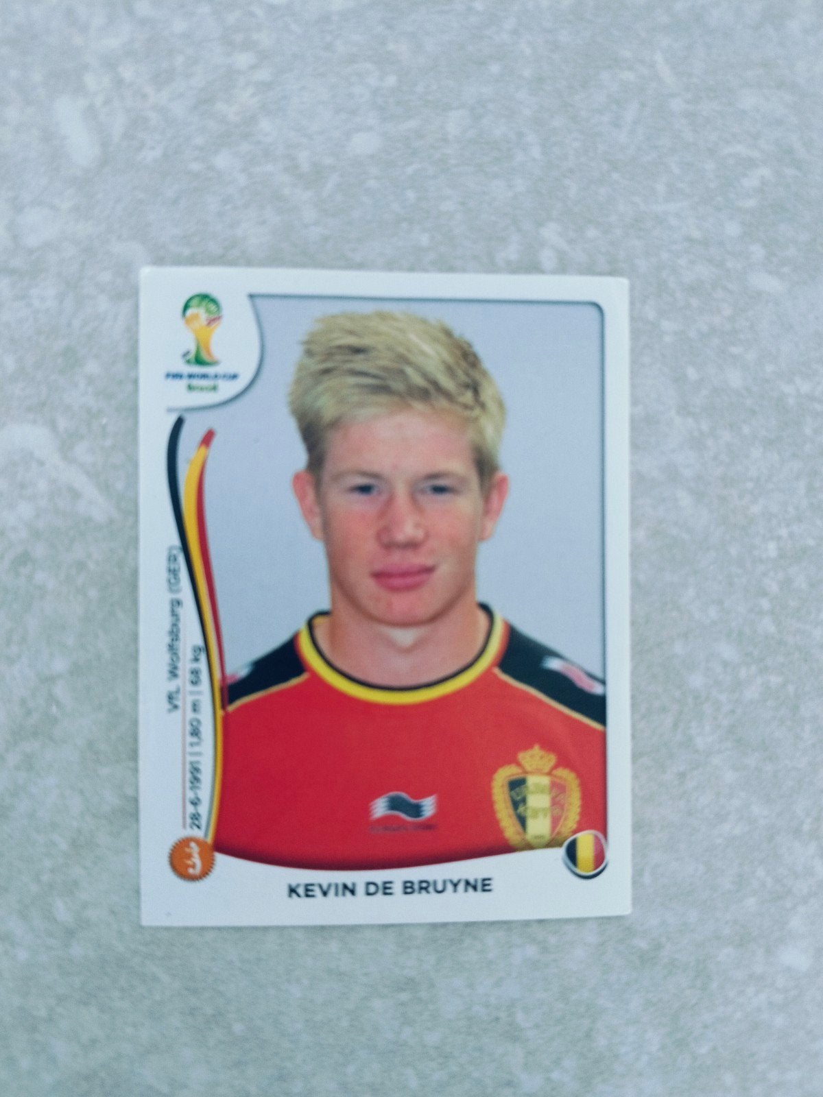 Panini sticker WK 2014 Kevin de Bruyne België, Ophalen of Verzenden, Sticker