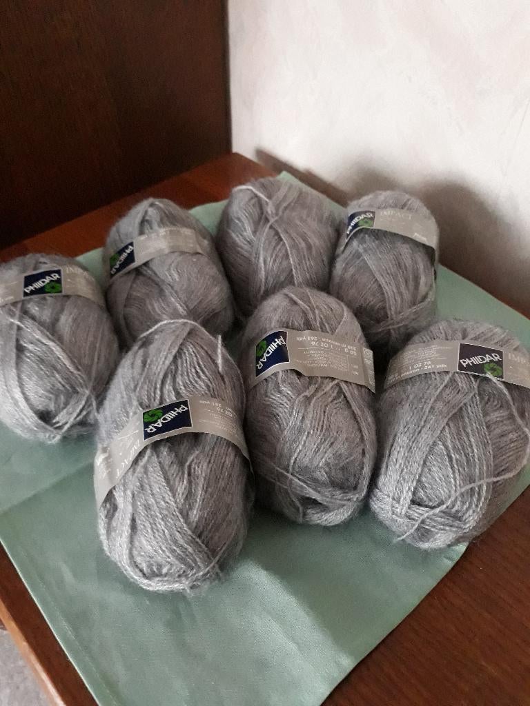 Phildar wol Impact. 7 stuks v.50 gr. lichtgrijs. Nog Nieuw, Hobby en Vrije tijd, Breien en Haken, Nieuw, Breien of Haken, Wol of Garen