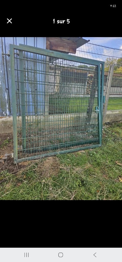 Barrière 2m/2m, Jardin & Terrasse, Clôture en treillis métallique, Comme neuf, Enlèvement, Fer