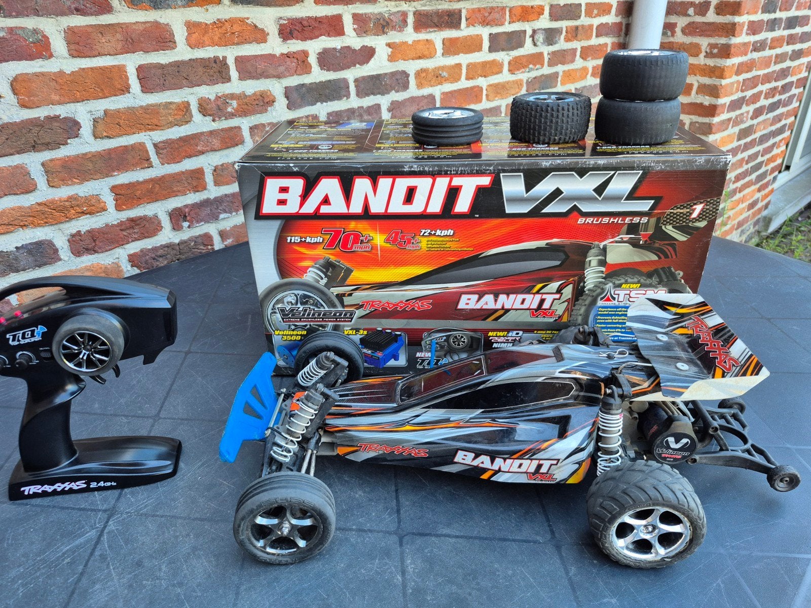 Traxxas Bandit VXL, Hobby en Vrije tijd, Modelbouw | Radiografisch | Auto's, Gebruikt, Auto offroad, Schaal 1:10, RTR (Ready to Run)