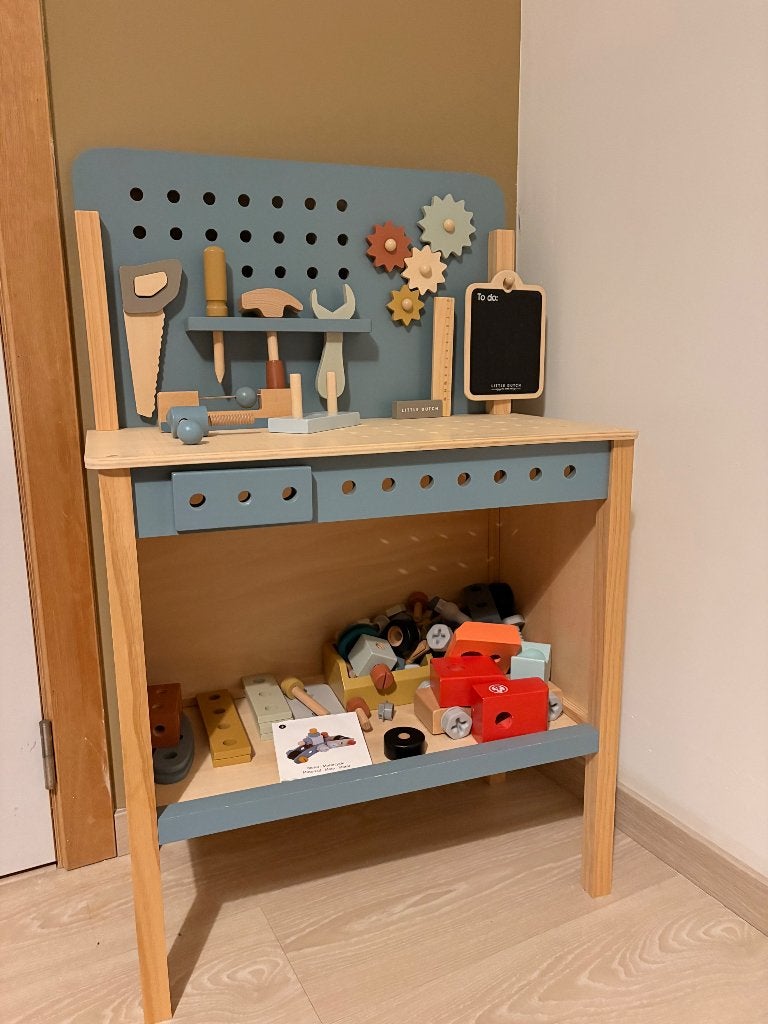Établi de bricolage en bois Little Dutch, Enfants & Bébés, Enlèvement, Comme neuf, Meuble ou Kitchenette