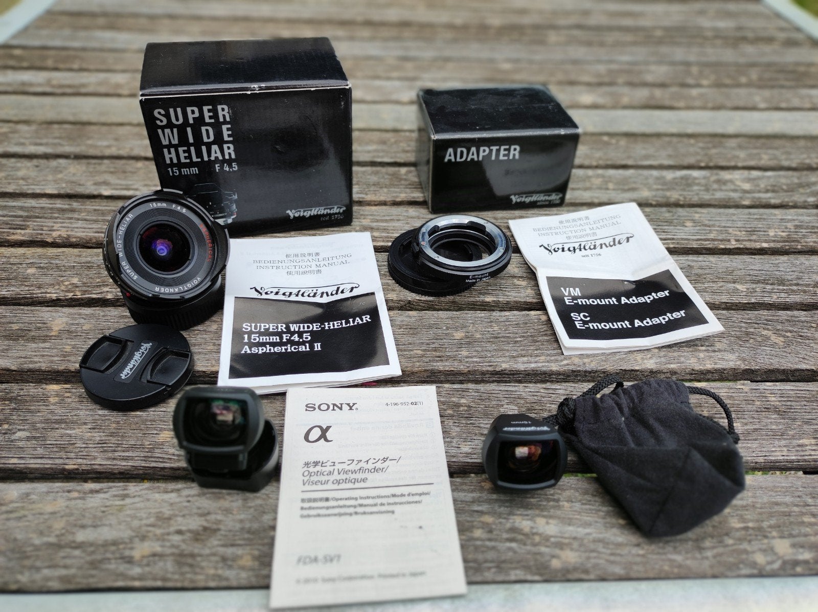 Voigtländer Super Wide Heliar 15mm f/4.5

+Adapter+2 vinders, Enlèvement ou Envoi