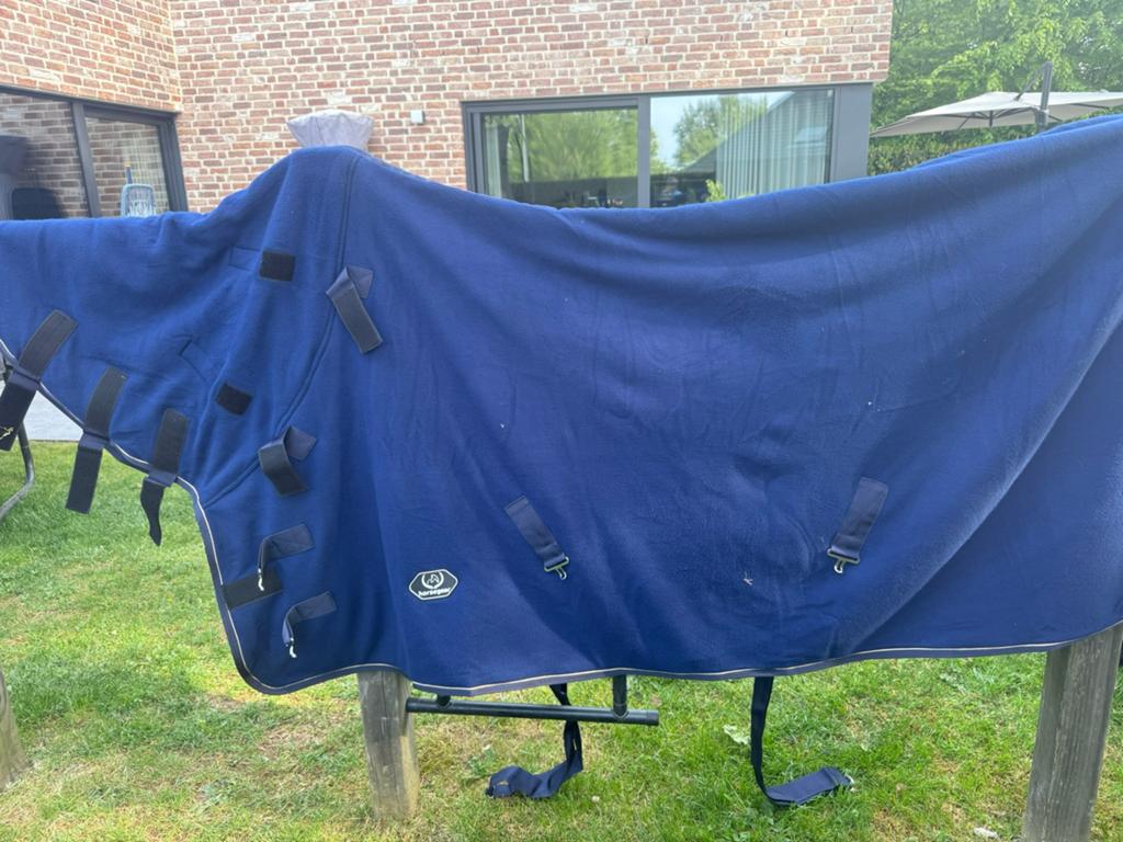 Horsegear zweet/fleece deken 145/195 zo goed als nieuw!, Horsegear, Couverture, Comme neuf, Enlèvement