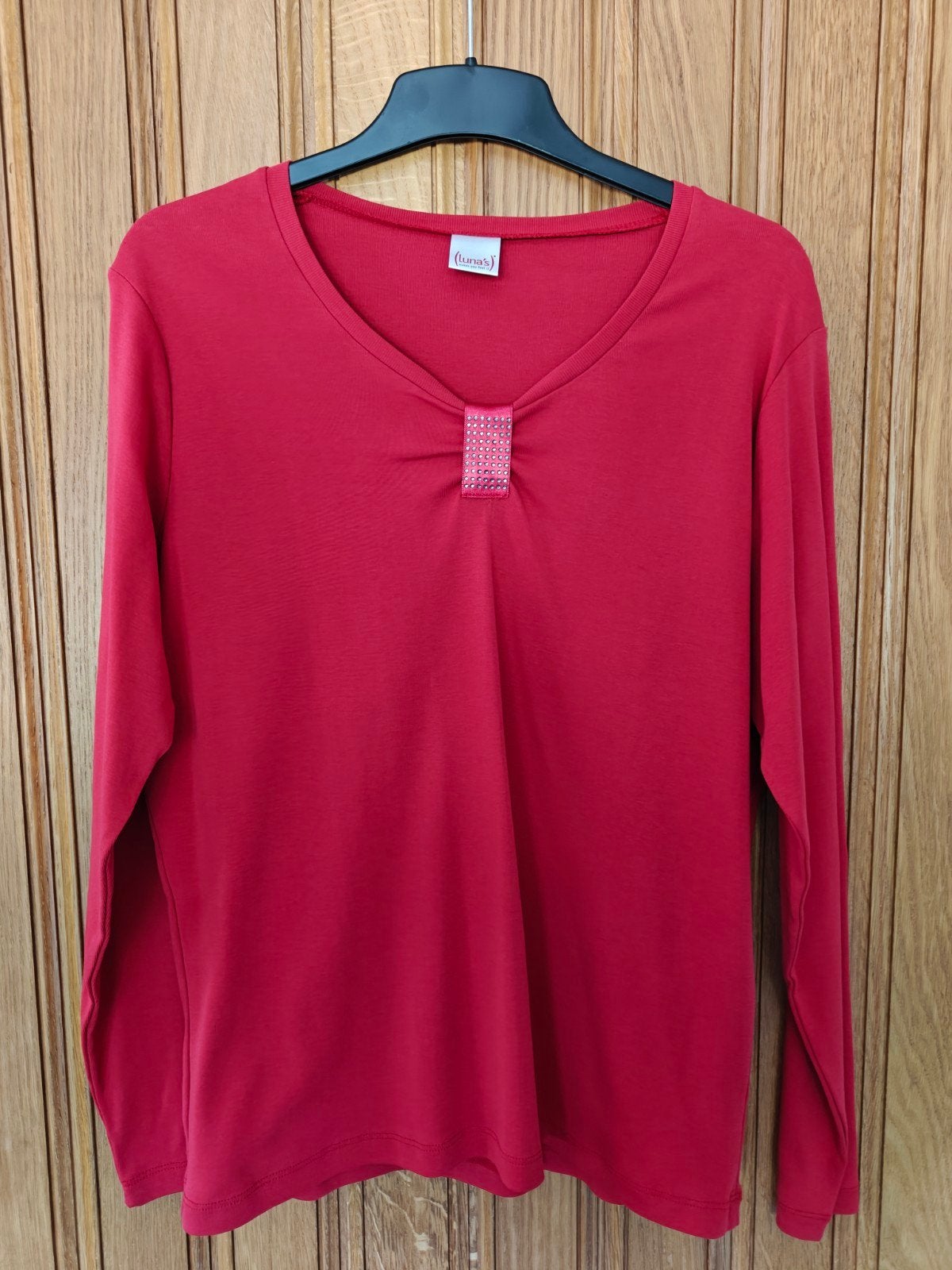 Rode longsleeve Luna's maat 44, Kleding | Dames, T-shirts, Ophalen of Verzenden, Maat 42/44 (L)