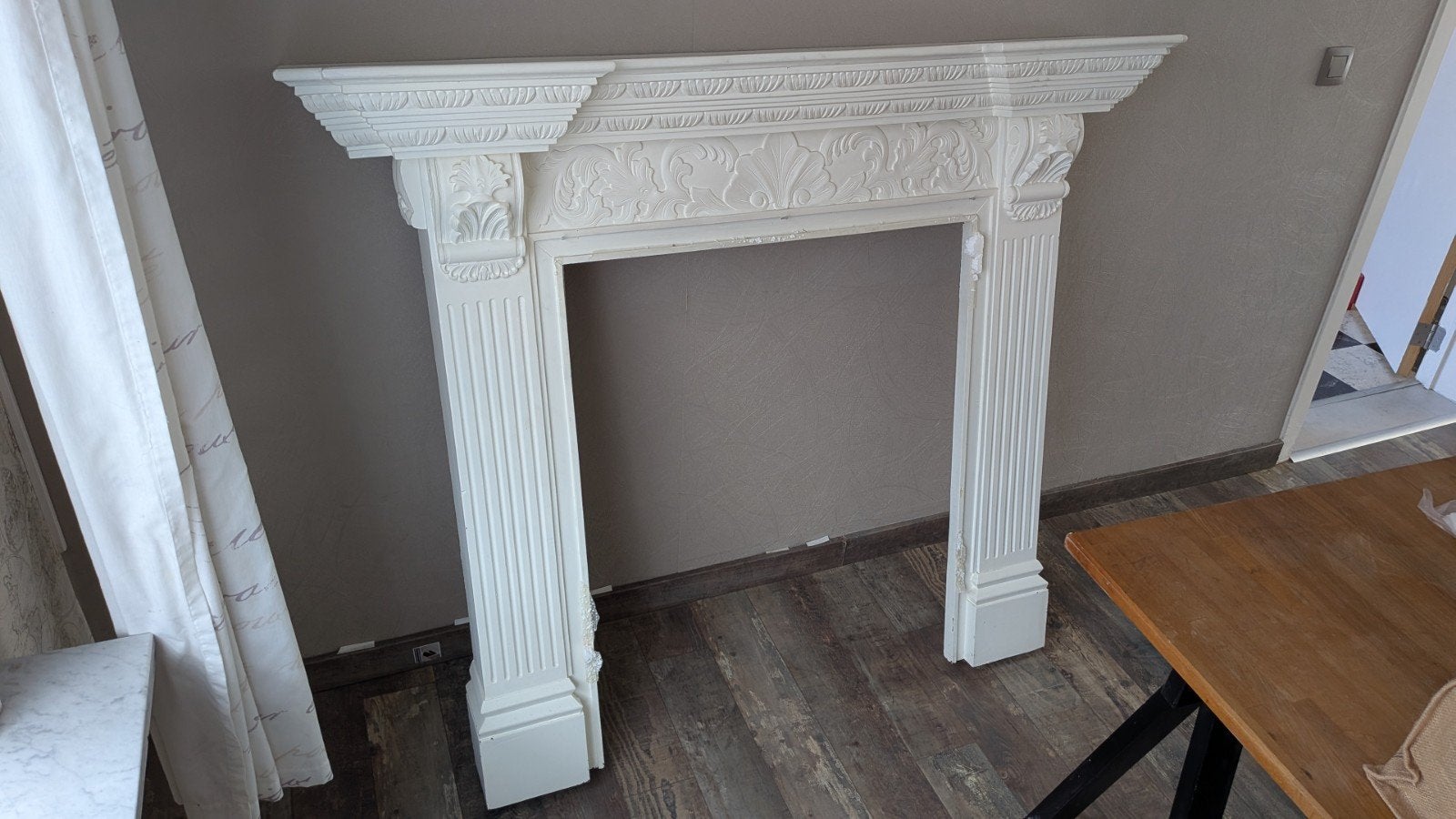 Houten haarddecoratie, Maison & Meubles, Enlèvement