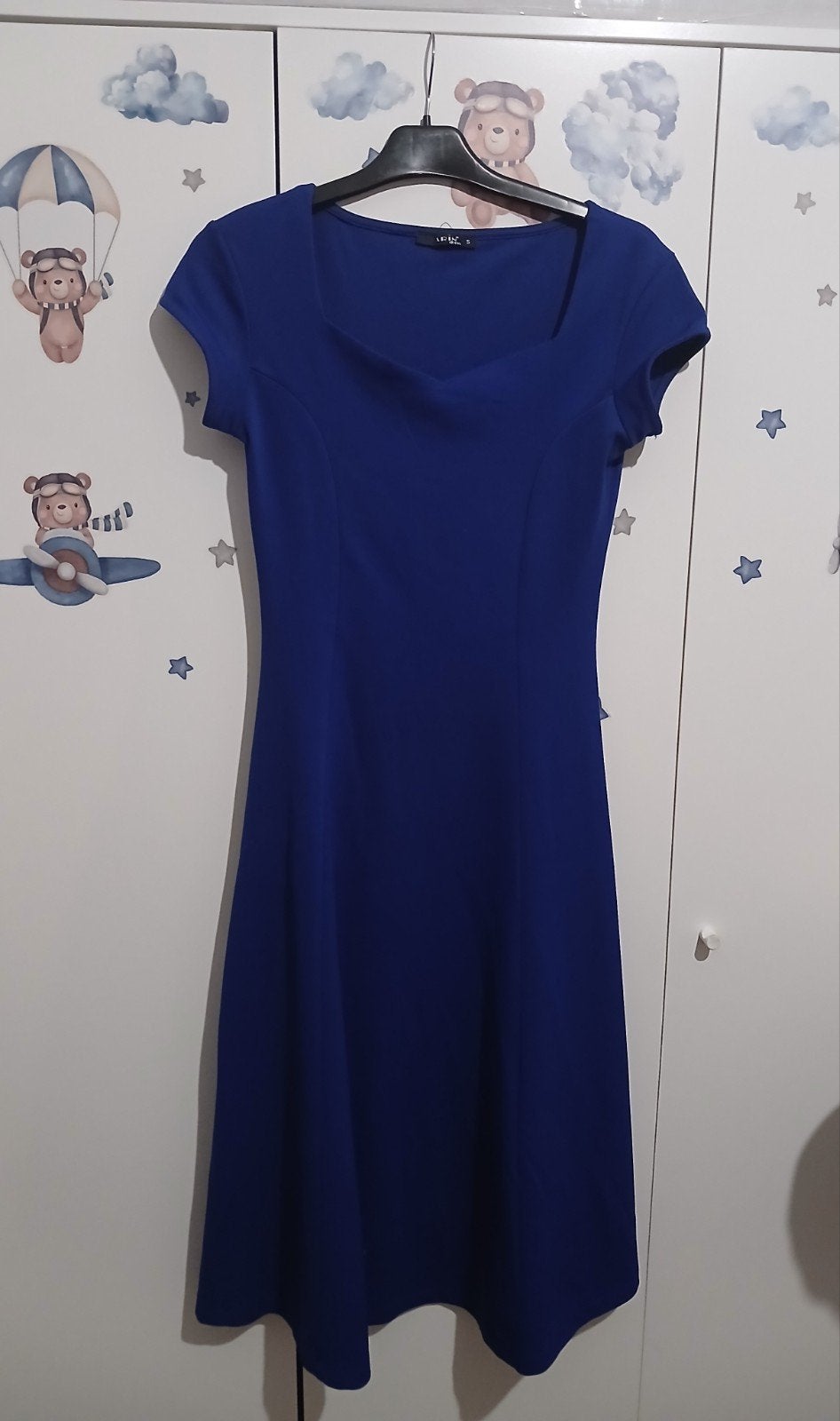 mooie blauwe dames jurk, Kleding | Dames, Gelegenheidskleding, Overige typen, Blauw, Ophalen of Verzenden, Zo goed als nieuw