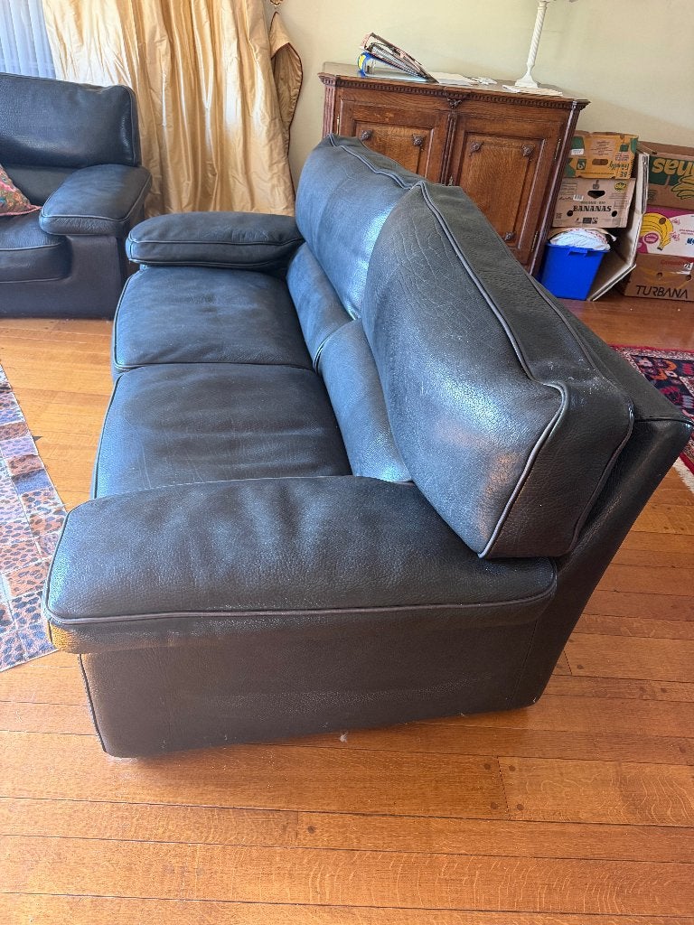 Fauteuil en cuir épais de qualité, Maison & Meubles, Enlèvement, Utilisé, Trois personnes, Cuir