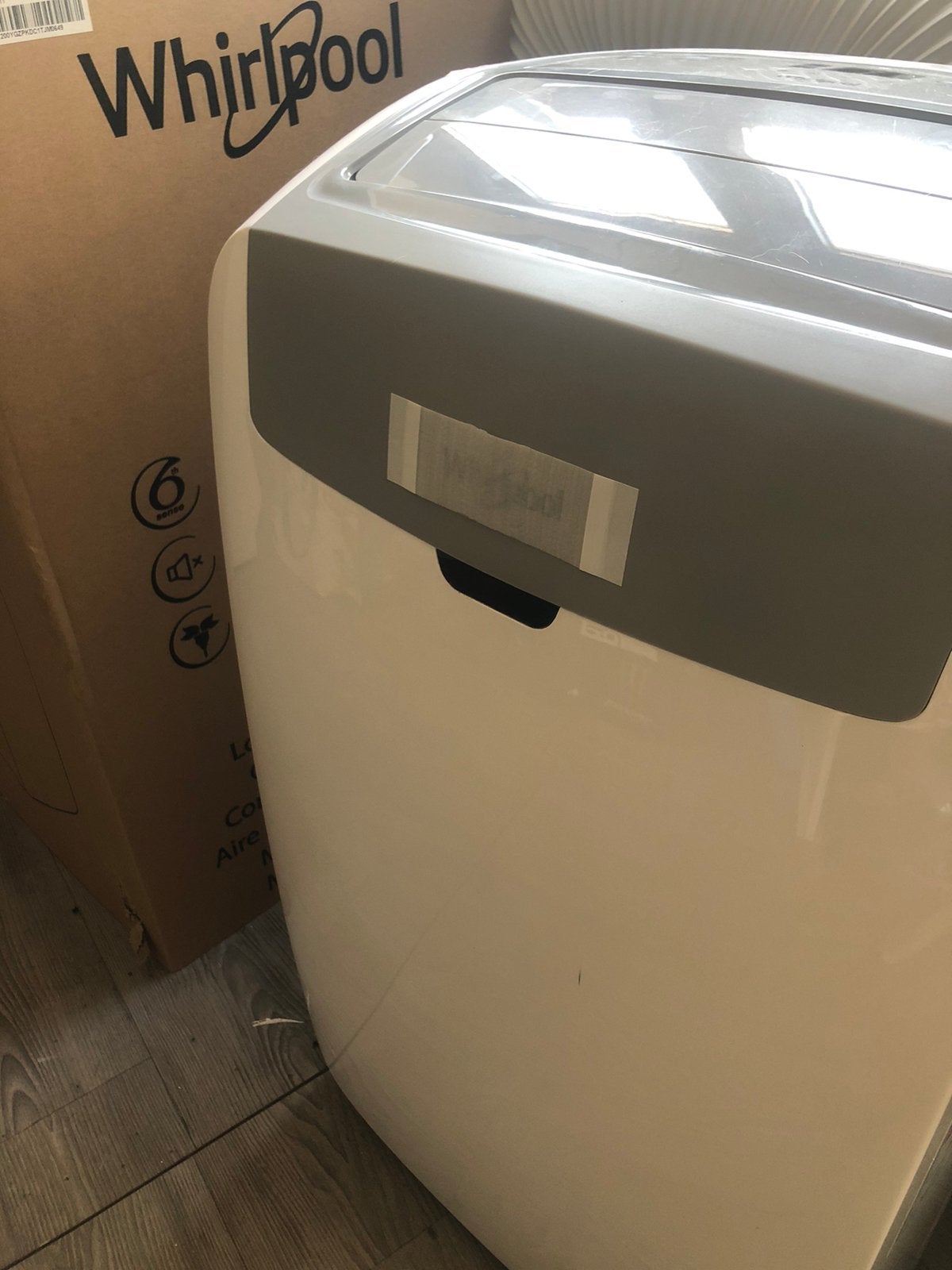 Mobiele airco whirlpool pacw212co, Elektronische apparatuur, Ophalen, Minder dan 60 m³, Zo goed als nieuw, Energieklasse A of zuiniger