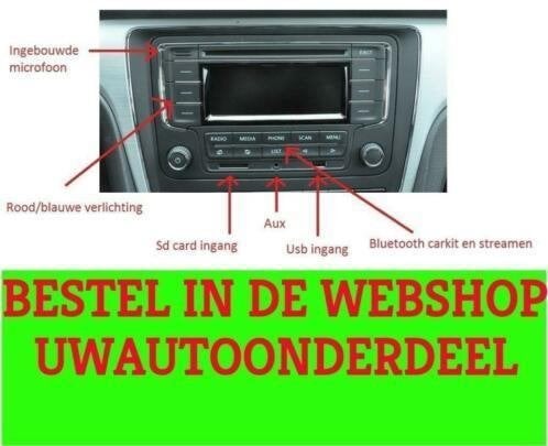 Bluetooth Radio Cd Usb Sd Aux Eos Geschikt Voor Golf 5 6 Pol, Envoi
