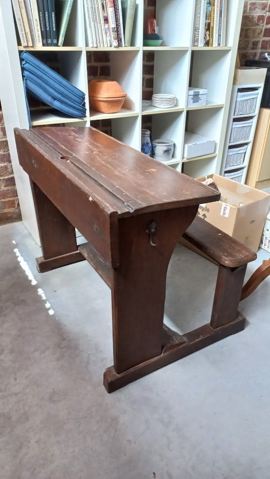 Schoolbank, Ophalen, Gebruikt, Hout