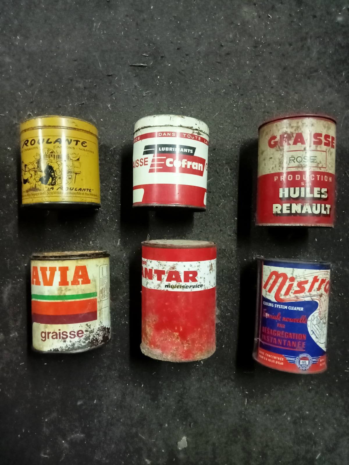 Divers pots graisse auto ancien, Collections, Enlèvement, Comme neuf