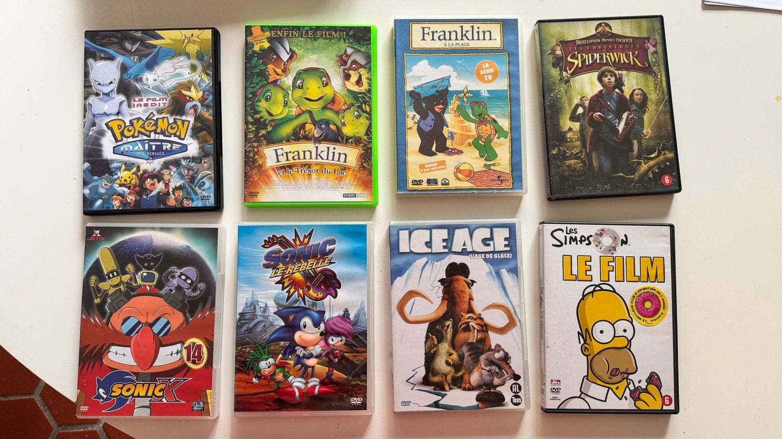 Lot DVD enfants – à l’unité ou lot - pokemon sonic, Cd's en Dvd's, Ophalen, Gebruikt, Animatie