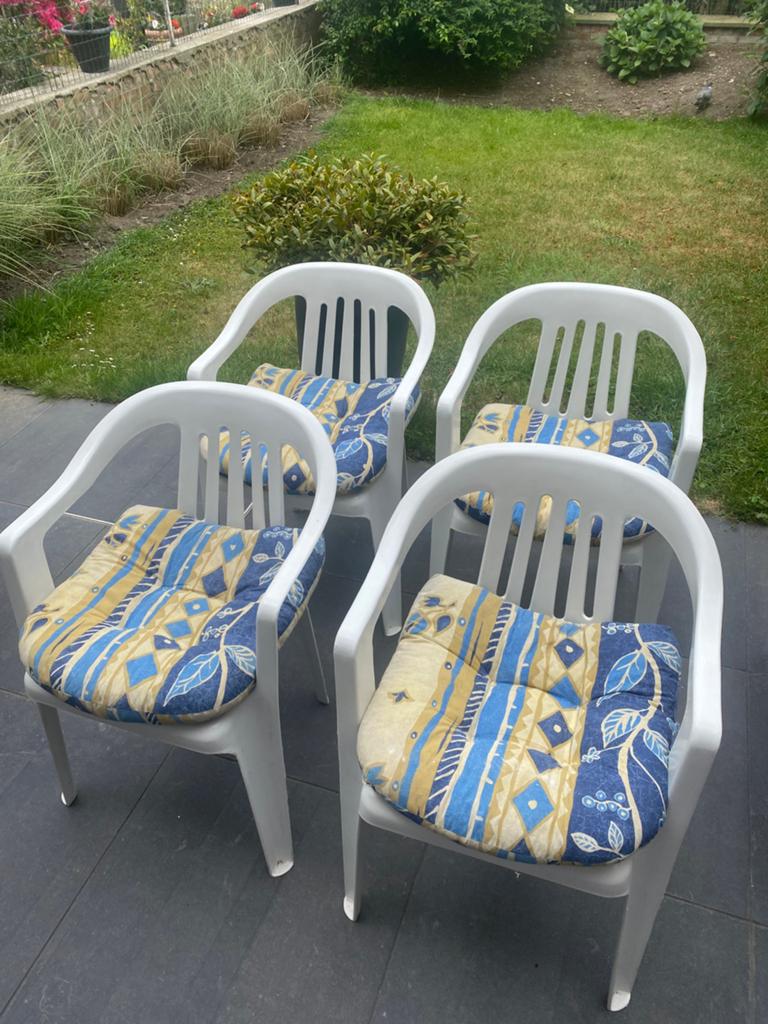 4 terrasstoelen, Ophalen, Gebruikt