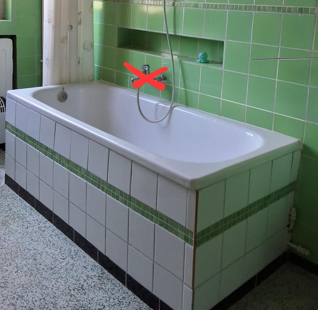 Baignoire sans robinetterie, Bricolage & Construction, Sanitaire, Enlèvement, Utilisé, Baignoire
