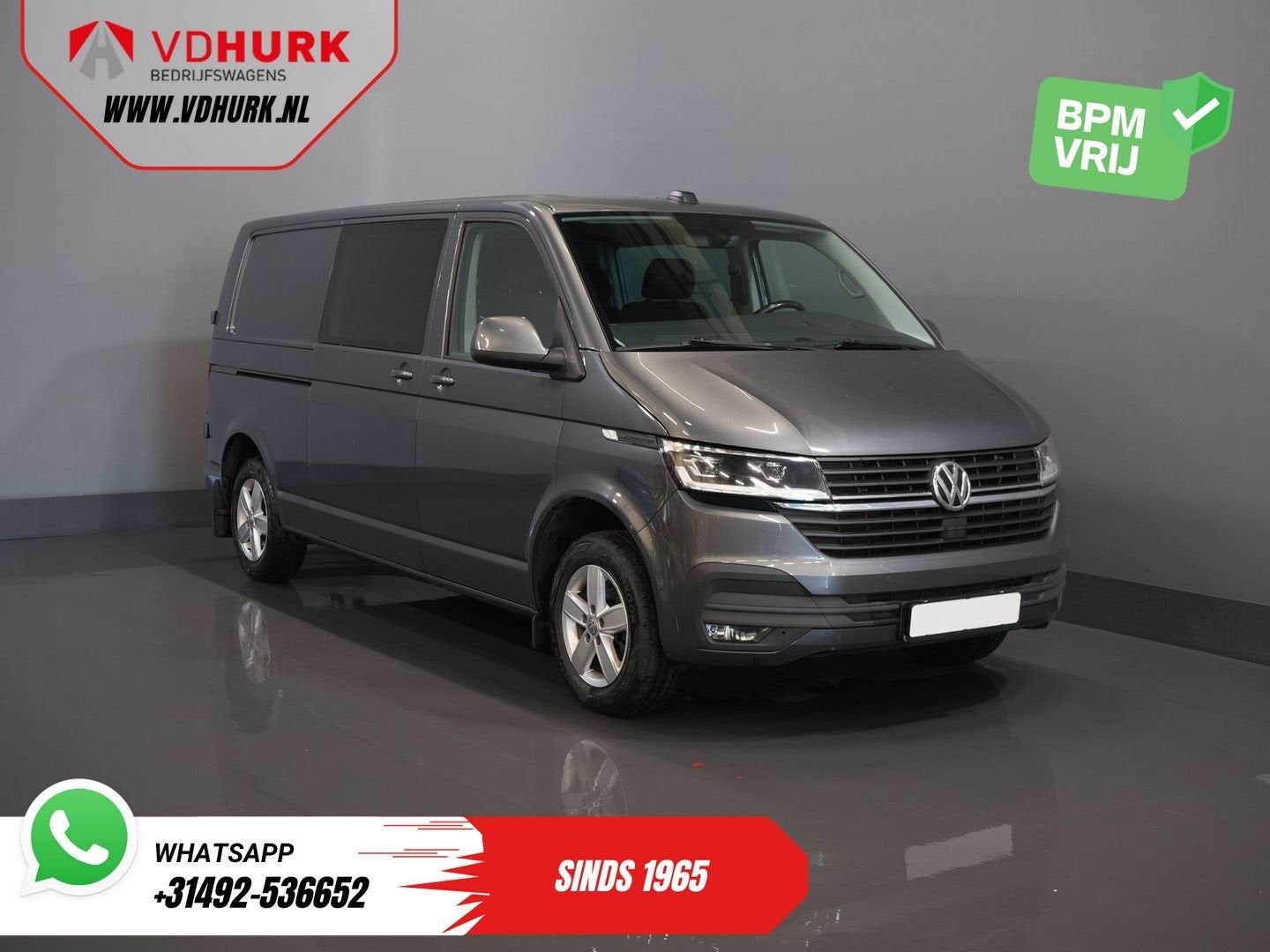 Volkswagen Transporter 2.0 TDI 150 pk DSG Aut. L2 DC Dubbel, Auto's, Automaat, Parkeersensor, Bedrijf, Diesel