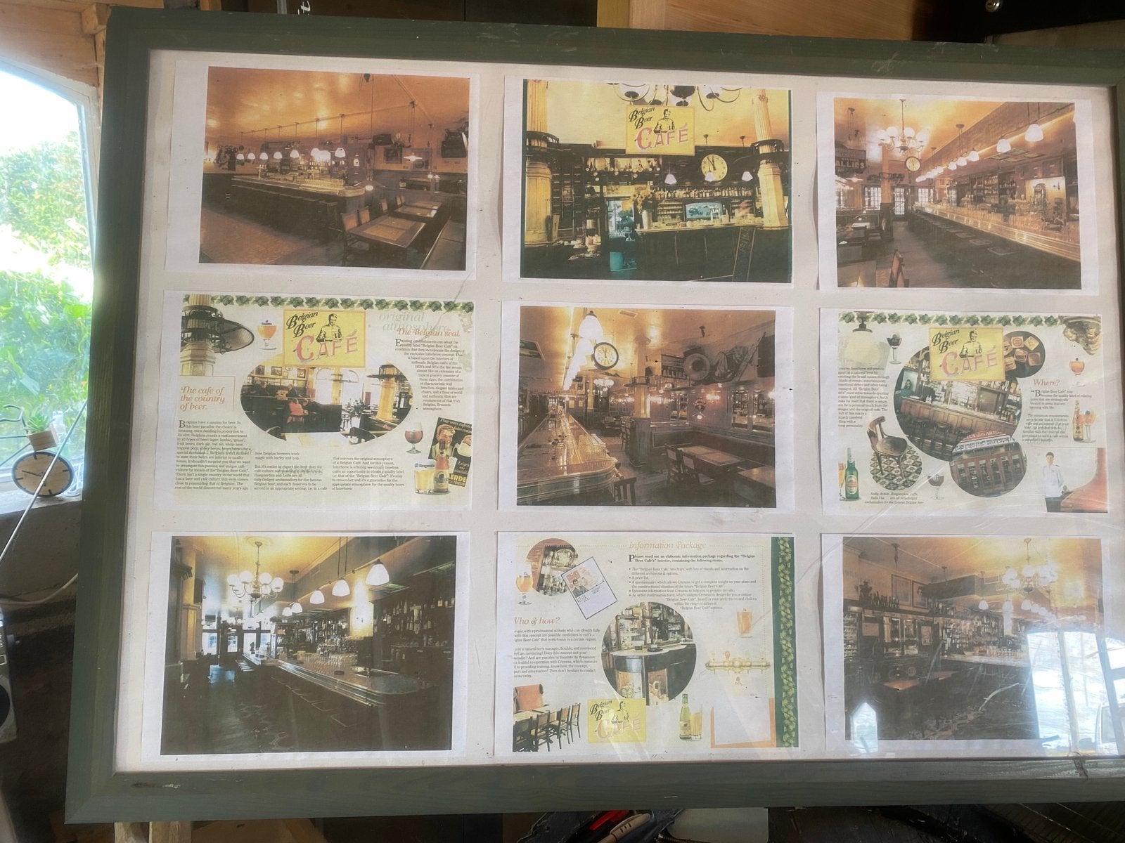 Belgische biercafe foto , 1m10 op 80 cm, Maison & Meubles, Accessoires pour la Maison | Peintures, Dessins & Photos, Enlèvement