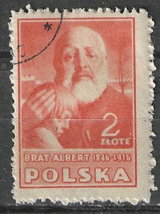 Pologne 1947 - Yvert 486 - Adam Chmielowski (ST), Timbres & Monnaies, Timbres | Europe | Autre, Envoi, Pologne, Affranchi