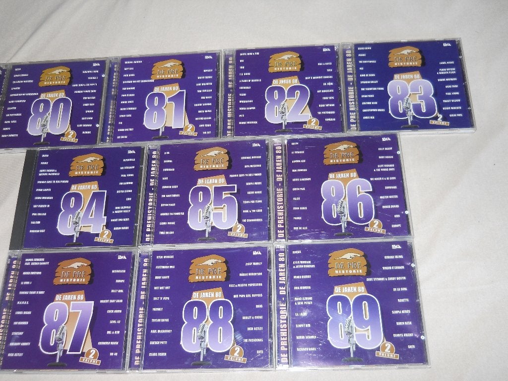 10 CD S - RADIO 2 - PRÉHISTOIRE - ANNÉES 80 VOL 2, CD & DVD, Enlèvement ou Envoi, Premier pressage, Comme neuf, Compilation