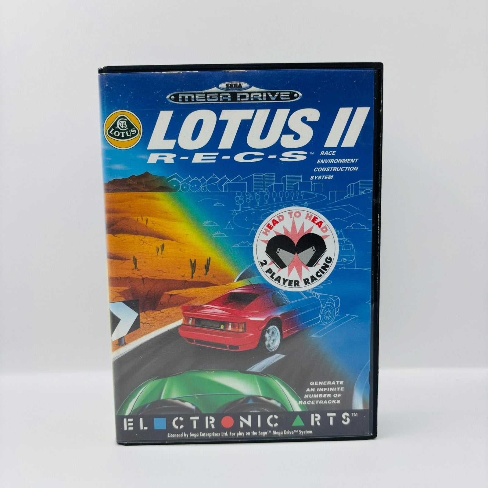 Lotus 2 RECS Sega Mega Drive, Games en Spelcomputers, Racen en Vliegen, Ophalen of Verzenden, Zo goed als nieuw, Vanaf 3 jaar