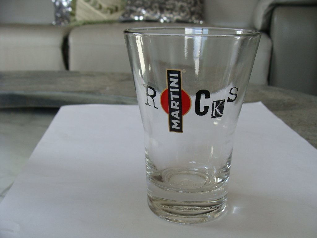 verre Martini on the Rocks, vintage, Martini  glas, neuf, Collections, Enlèvement, Neuf, Autres types