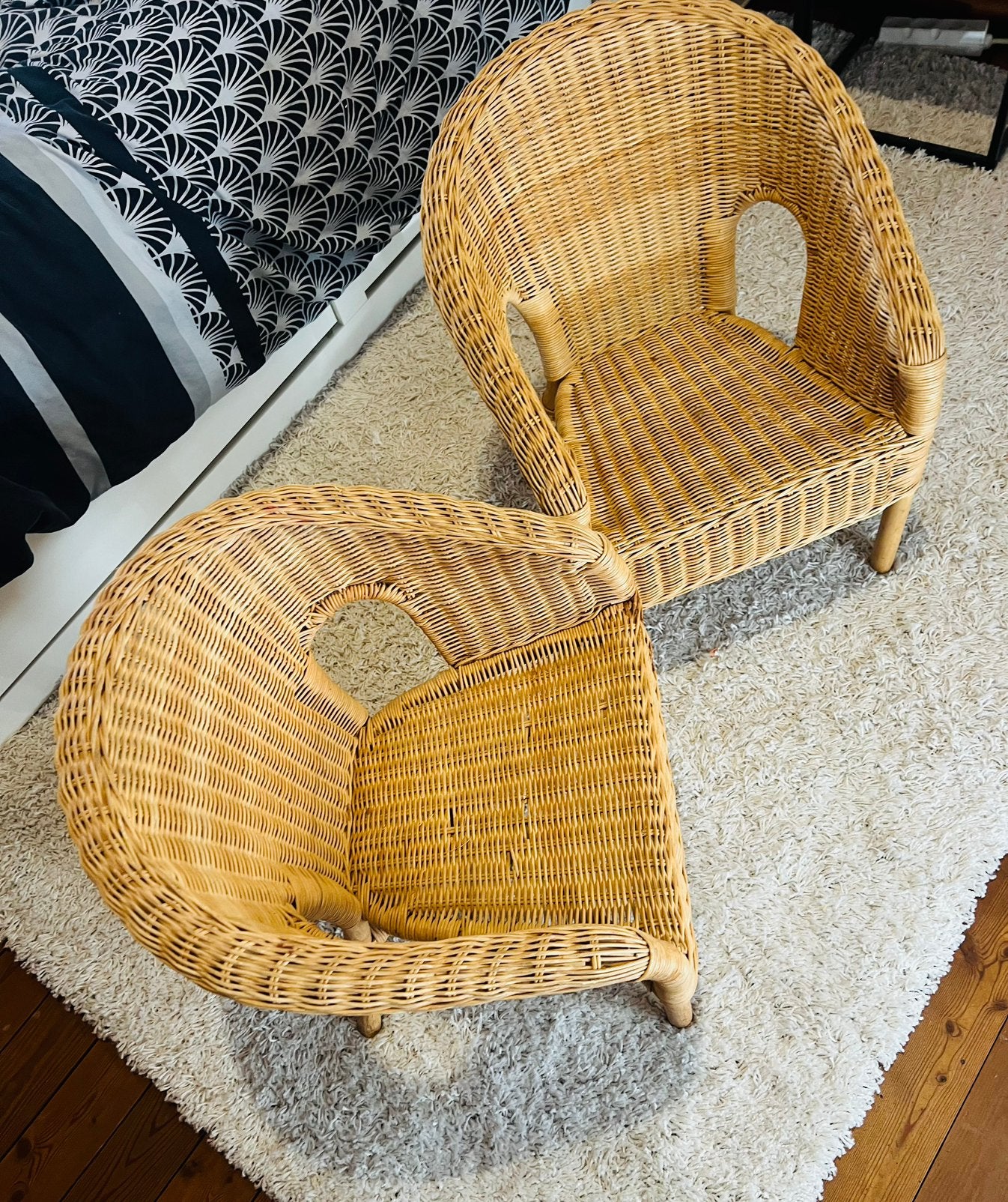 Deux chaises vintage pour enfants en rotin et osier, Enfants & Bébés, Enlèvement, Comme neuf