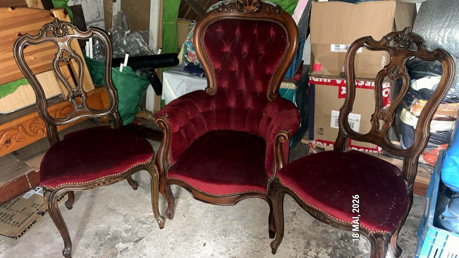 3 fauteuils Baroques