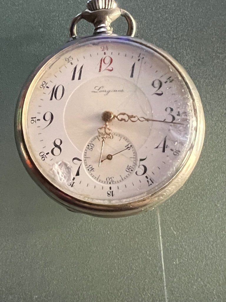 Montre Longines, Enlèvement ou Envoi, Utilisé, Acier, Montre de poche