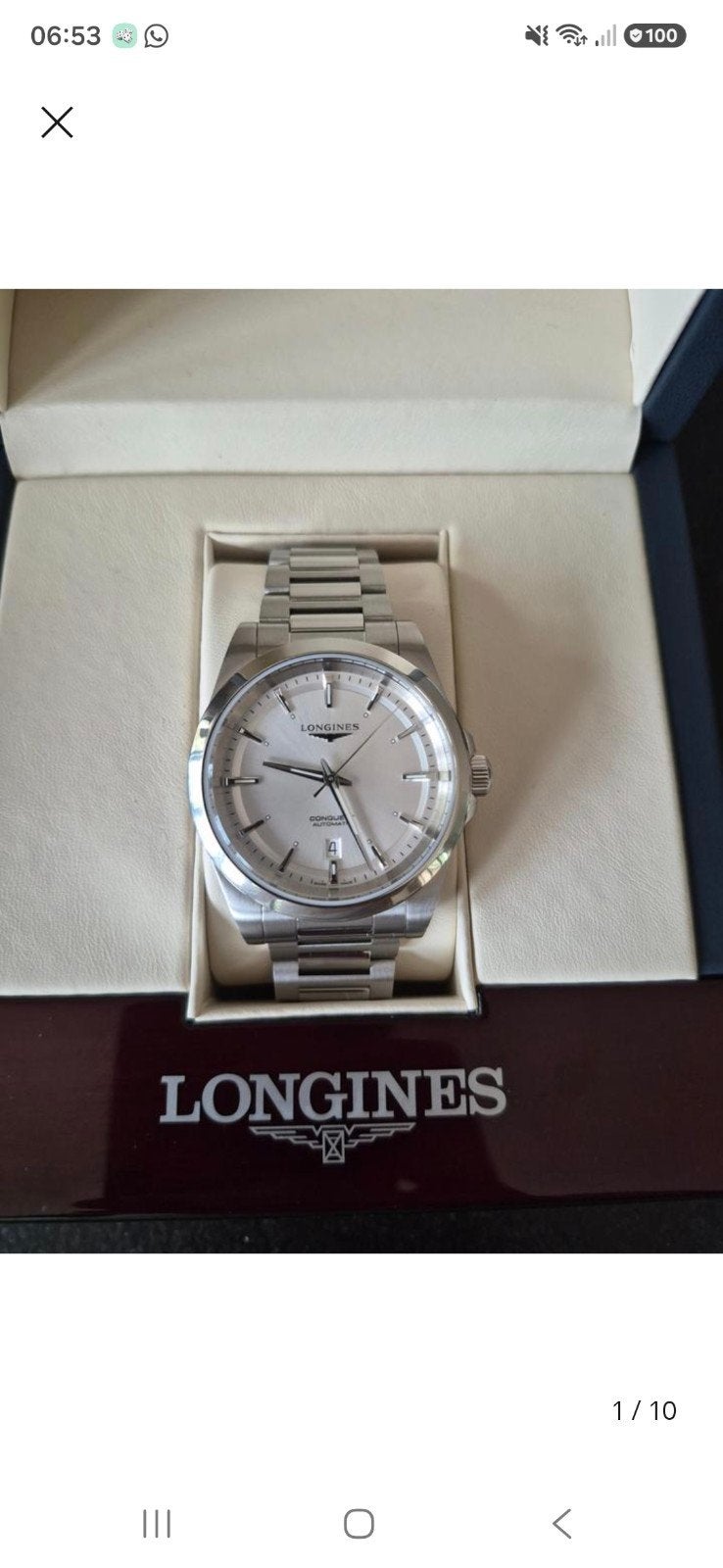 longines conquest 41mm nieuw, silver dial, Enlèvement ou Envoi, Neuf, Montre-bracelet