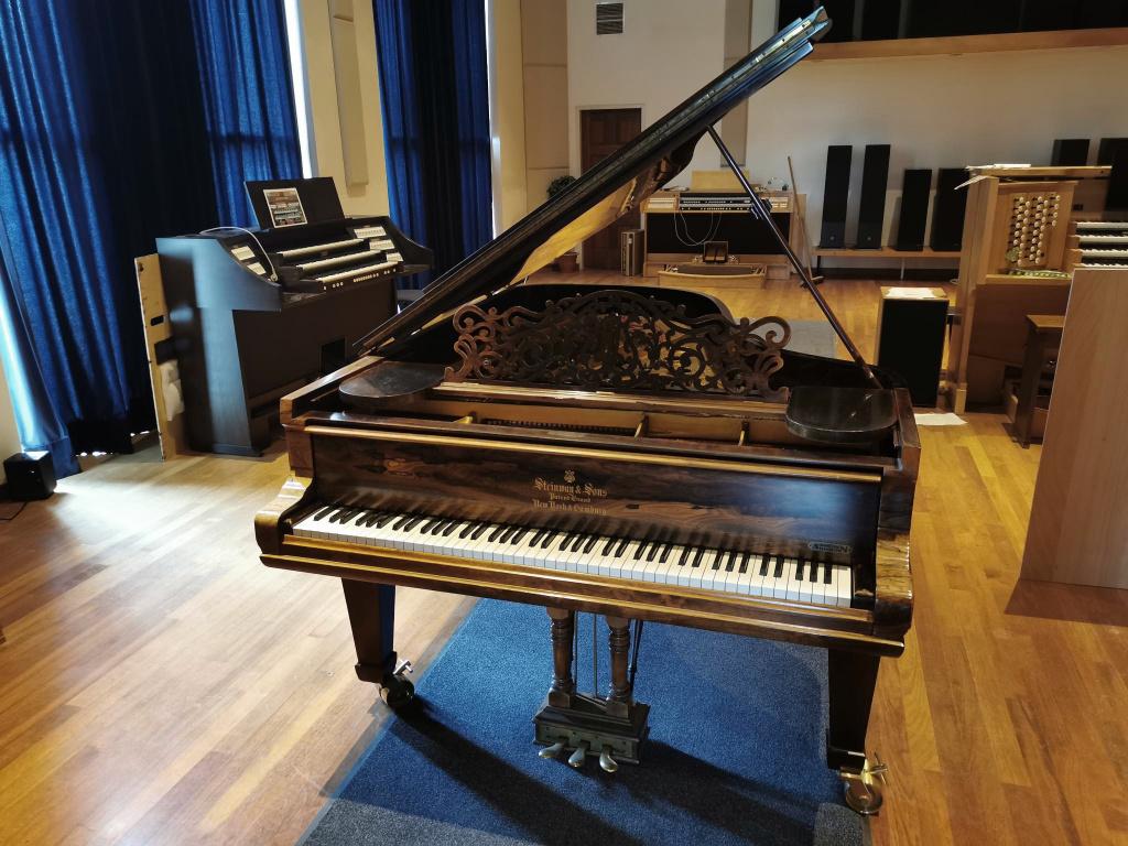 Steinway & Sons vleugel Grand model B-211 Palissander, Muziek en Instrumenten, Ophalen, Gebruikt, Bruin, Vleugel