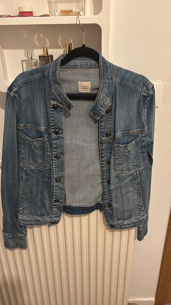 Veste en jean mango, Ophalen of Verzenden, Gedragen, Maat 38/40 (M), Blauw