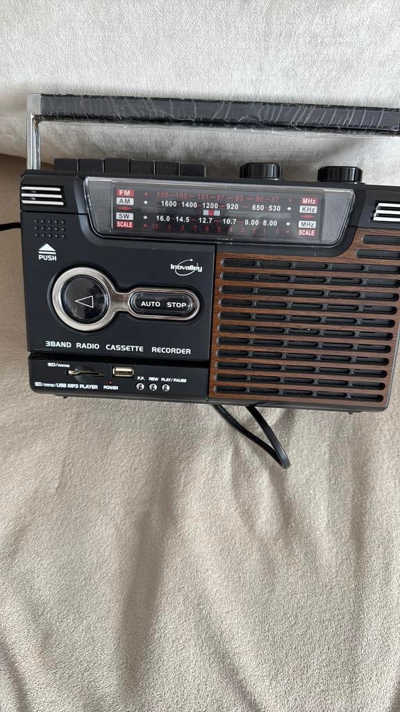 Radio cassette style vintage, Ophalen of Verzenden, Zo goed als nieuw, Radio
