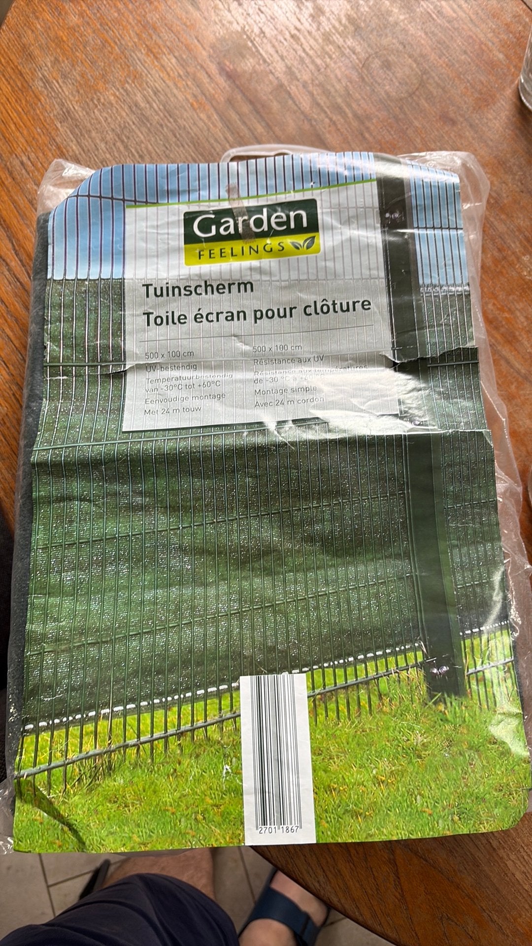 Groen tuinscherm 100x500, Tuin en Terras, Ophalen of Verzenden, Nieuw