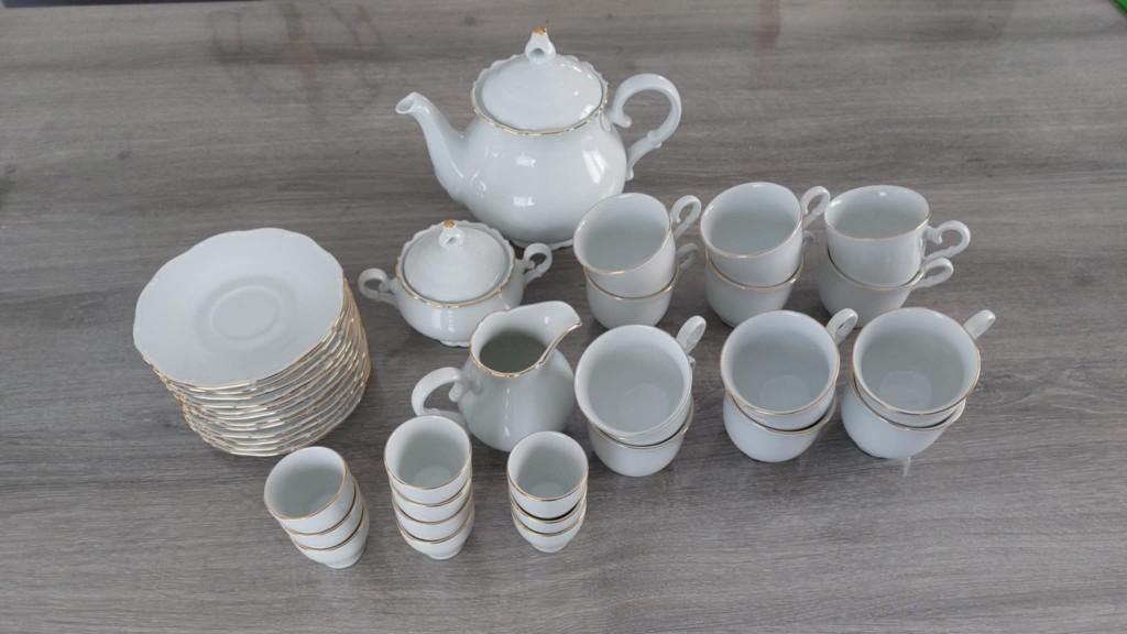 Koffieservies Porselein, Ophalen