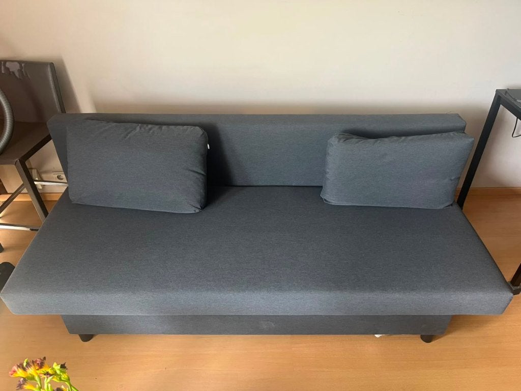 Canapé 3 places convertible, Knisa gris foncé · Comme neuf, Maison & Meubles, Canapés | Salons, Comme neuf, Enlèvement, Trois personnes