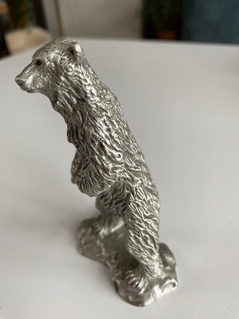 Vintage grizzlybeer beer Pewter, Masterworks 1991, Antiek en Kunst, Ophalen